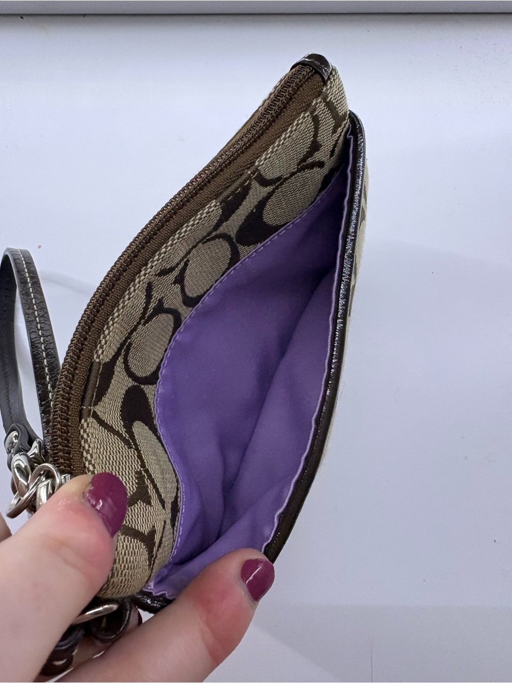 Coach Signature Wristlet - Picture 4 of 8